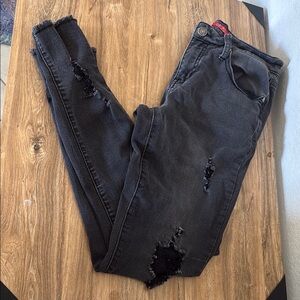 Distressed Black Jeans